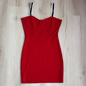 Sold
Guess Red Mini Dress with Logo Straps